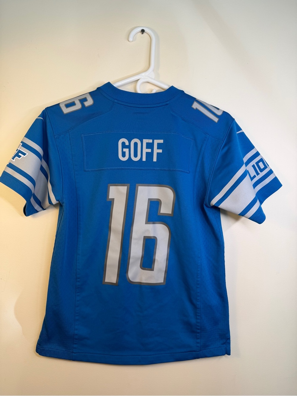 Detroit Lions Jared Goff #16 Nike Youth M 10/12 NFL Football Jersey Blue - Picture 8 of 16